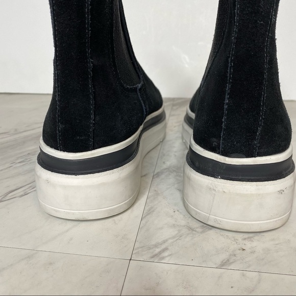 Steven by Steve Madden Avery Black Suede Platform Chelsea Boot 6M - Picture 3 of 13